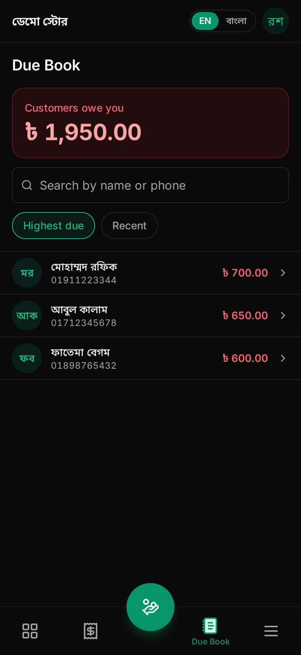 Dues book — Tukri